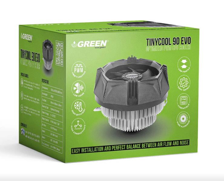 فن خنک کننده سی پی یو گرین مدل TINYCOOL 90 EVO