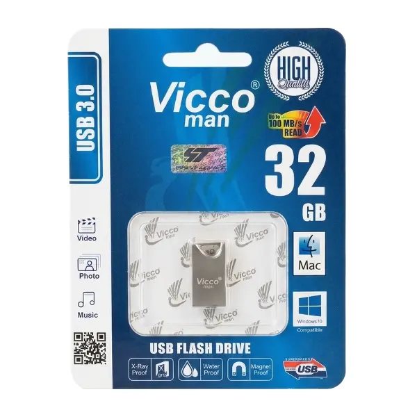 فلش مموری ویکو مدل VIcco man ظرفیت 32 گیگابایت با رابظ USB 3.0